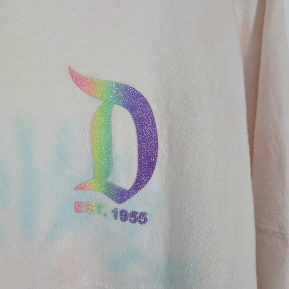 Disney Cotton Candy Tie Dye Rainbow Crewneck Spririt Jersey S - Picture 2 of 9